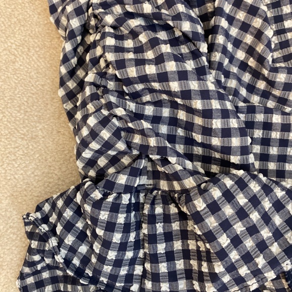 J Crew Gingham Seersucker one piece bathing suit - Picture 2 of 4